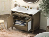 30" Antique Pattern Bathroom Vanity with Rectangle Ceramic Sink, Bathroom Vanity Cabinet with N817P245319L