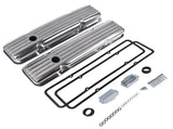Polished Aluminum Finned Short Valve Cover Fits for SBC Small Block Chevy 350 1958-1986 52519792