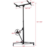 ZNTS Drywall Lift Panel 11' Lift Drywall Panel Hoist Jack Lifter, black W46537284