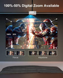 FUDONI Projector with WiFi and Bluetooth, Outdoor Portable 4K Support Projector HD 1080P Max 300" 21504958