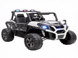 White 2 Seater 24V Kids Electric Car, Remote Control 3 Speed LED Lights Music Horn Spring Suspension 96786378