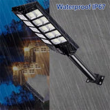 ZNTS Outdoor Commercial LED Solar Street Light IP67 Dusk-to-Dawn Road Lamp 98608039