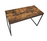 Industrial Style 1pc Writing Desk Wooden Weathered Oak Finish Black Metal Frame Laptop Table Home B2741P335212