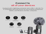 Wireless Microphone for, iPad, Android, Lavalier Microphone for Video Recording - 2 Pack 54673845