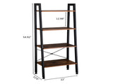 4 Tiers Industrial Ladder Shelf, Vintage Bookshelf, Storage Rack Shelf for Office, Bathroom, Living 96944196