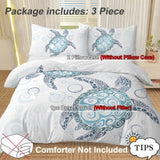 Sea Turtle Bedding Aqua Teal Blue Duvet Cover Sets Beach Turtle Bed Sets Ocean 3 Piece Turtle Themed 33368351