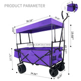 ZNTS Outdoor Garden Park Utility kids wagon portable beach trolley cart camping foldable folding wagon W321115010