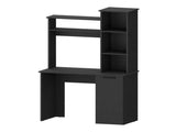 Black 3-Tier Storage Shelves Computer Desk B062P175111