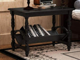 Classic Wooden Side Table with Magazine Rack, Rubberwood Legs, and Birch Veneer Finish Elegant and W3137P542550