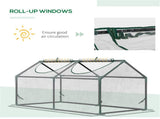 4' x 2' x 2' Portable Mini Greenhouse, Clear PVC Cover with Roll-up Zippered Windows for Indoor & 39056455