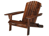 Folding Wooden Adirondack Lounger Chair with Natural Finish 52687805