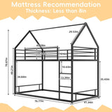 Metal Twin over Twin Bunk Bed/ Heavy-duty Sturdy Metal/ Noise Reduced/ Safety Guardrail/No Box W1935P330797