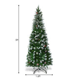 5 Feet Artificial Christmas Tree with Pine Cones 70561720