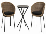 Outdoor Wicker Rattan Bucket Chair with Cushion - Set of 2 Weather-Resistant Patio Chair W3990P464935