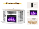 White Washed Cabinet with Vintage Brown Top, 109.5*51*81.3cm, Embossed Particle Board with Melamine 29851052