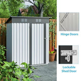 ZNTS 5 ft. W x 3 ft. D Garden Tool Storage Shed Outdoor Metal Shed 05385413