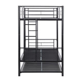 Twin Over Twin Metal Bunk Bed with trundle Black W2297P293753