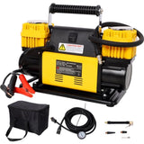 12V Dual Cylinder Heavy Duty Air Compressor,Tire with Pressure Gauge, Max 150 PSI,Tire W465P272037