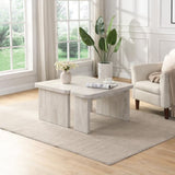 47.24*23.62 inch and 35.43*31.49 inch Rectangle Wood Detachable Coffee Table, Single L Shape W2317P233137