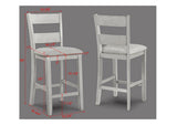 Rustic Farmhouse 5-Pc Counter Height Dining Set Square Table Wood Top Bottom Display Shelf Linen B011P186071