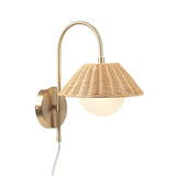 Rattan Weave Wall Sconce B035122353