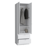 Vico 76" High Armoire Wardrove Closet with 2 Drawers, Double Door Cabinet , One Shelf and Hanging B070P188838
