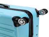 ABS Trolley Case 20in 24in 28in 3PCS Suitcase Set Striped Textured Suitcase Blue 78716673