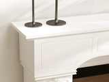 43.3" W x 42.8" H White Electric Fireplace for Ambient Heating, Freestanding 01613921