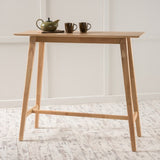Wood Bar Table, Natural Oak Finish, 17.72 in x 47.24 in x 42.01 in 58918.00OAK