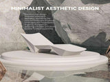 Quick Assembly S-shaped Pool Lounger, Ergonomic Design, Comfortable and Breathable, Essential for W5756P484430