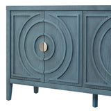 TREXM Retro Sideboard door with Circular Groove Design Round Metal Door Handle for Entrance, Dinning WF307723AAM