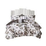 King/Cal King Floral Print Comforter Set B03595939
