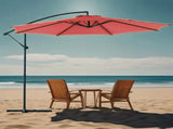 10FT Patio Umbrellas, 8 Ribs, UV Protection for Pool Garden Backyard Market, Red 14845783