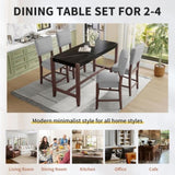 Counter Height Table, 47.5 Inch Faux Marble Finish Bar Dining Table, Modern Bar Tall Dining Table N752P269652B