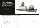 Iva Floating Shelf in Melamine x2, Taupe B128P237164