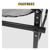 31" Tall Directors Chair with Footrest, 4Portable Bar Height Folding Camping Chair with Built-in Cup 61533762