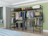 Closet Organizer Metal Garment Rack Portable Clothes Hanger Home Shelf 18820492