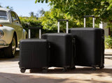 PP Trolley Case 20in 24in 28in 3PCS Suitcase Set Black 99782391