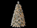 Snowy Cascading Christmas Trees 3-Piece Set with Control Lighting, Flocked Weeping Branches, and N710P523023K