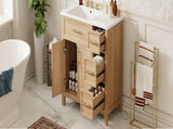 36" Bathroom Vanity with Sink Top, Bathroom Vanity Cabinet with Two Doors and Three Drawers, Solid N725P364205N