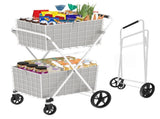 Self-pickup is not supported.Extra Jumbo Shopping Cart,2 Layers Grocery Cart on Wheels, Foldable 01859311