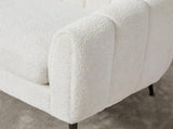 50.2'' Wide Upholstered Chenille Mini Loveseat Accent Couch, Modern Glam Small Settee with Metal W3118P397104