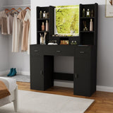 Newly designed smart mirror table with drawers and storage cabinet, table with W1320P147407
