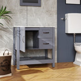 30in Gray Bathroom Vanity w/ Mirror and Top Only W122346708
