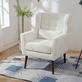 Modern Accent Chair,Teddy Fabric Living Room Chairs Comfy Reading Chair,Mid Century Accent Chair, W1028P236468