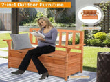 112 * 58 * 84cm Cedar Yard Storage Box With Backrest Armrest Bright Orange Red 68488660