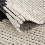 Black & Ivory Modern Area Rug B03597971