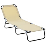 ZNTS Foldable Outdoor Chaise Lounge Chair, 5-Level Reclining Camping Tanning Chair with Strong Oxford W2225141504