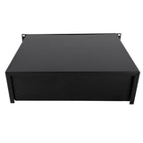 ZNTS 19" 3U Steel Plate DJ Drawer Equipment Cabinet with Keys Black 06087536