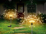 Warm white 6-pack 120 LED 8-mode solar fireworks light, outdoor garden waterproof fireworks light, 62955353